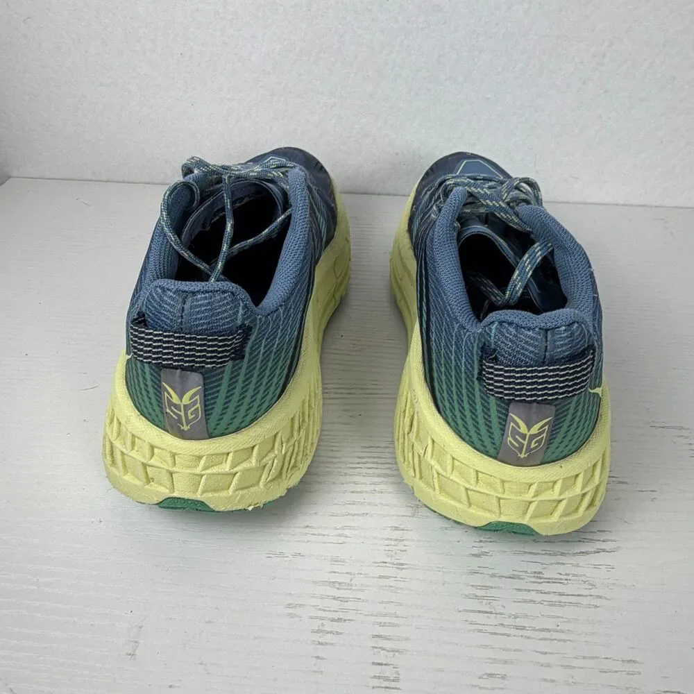 Hoka One One Womens 6.5 Speedgoat 4 Blue Trail Running Shoes Vibram